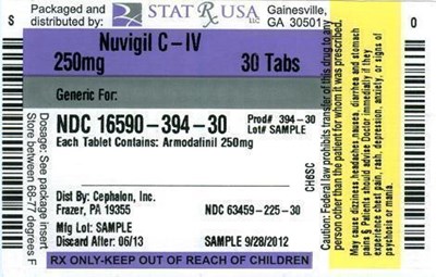 Nuvigil C-iv  250 mg Label Image (Nuvigil C Iv  250 mg Label)